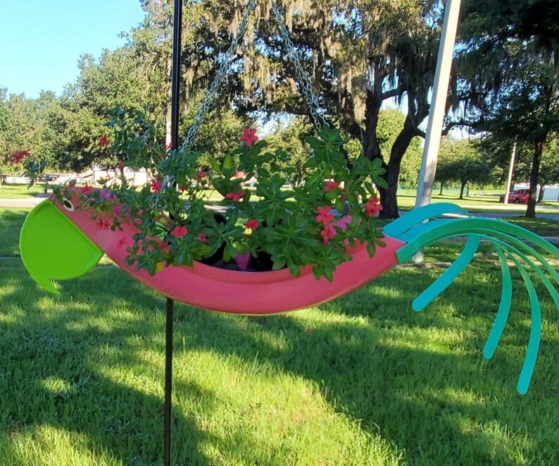colorful bird hanging planter Lilly The Colorful Bird